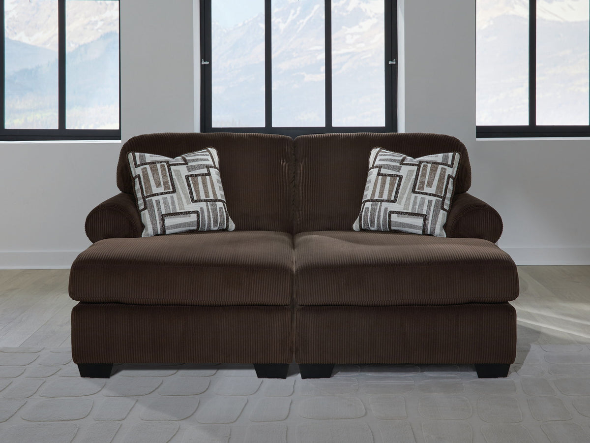 Landsings - 2-Piece Super Chaise - Chocolate