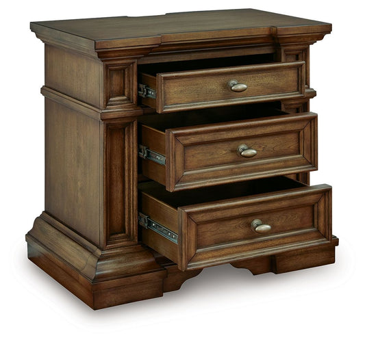 Channley - Three Drawer Night Stand - Brown