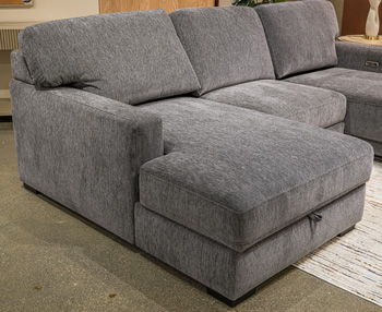 Rosedell - LAF Corner Chaise With Storage - Slate