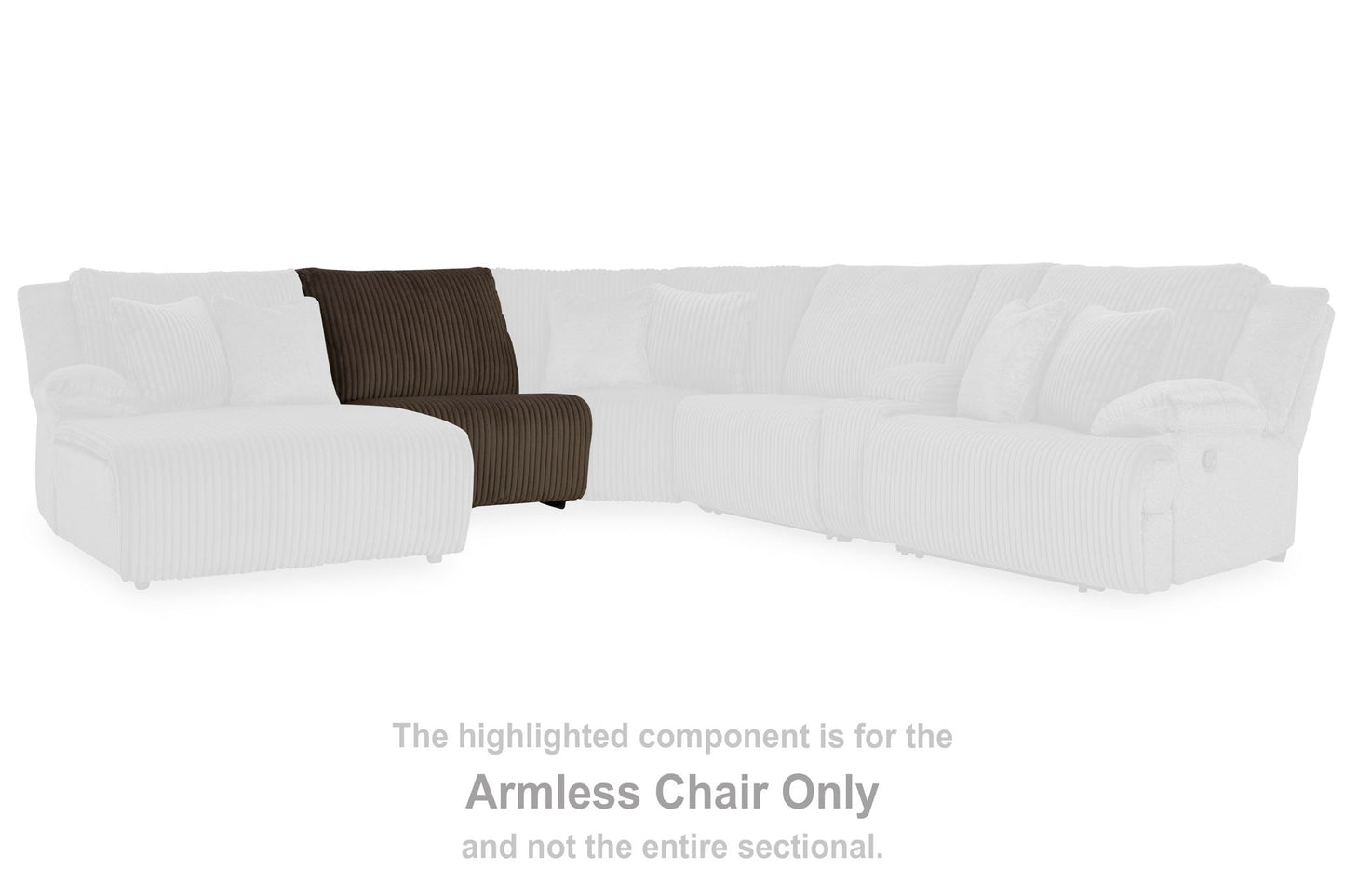 Top Tier - Armless Chair - Chocolate