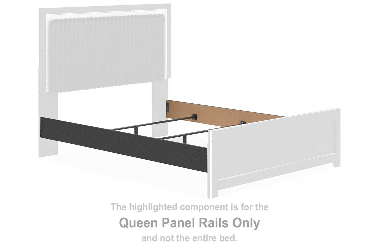 Birmonton - Queen Panel Rails - Black