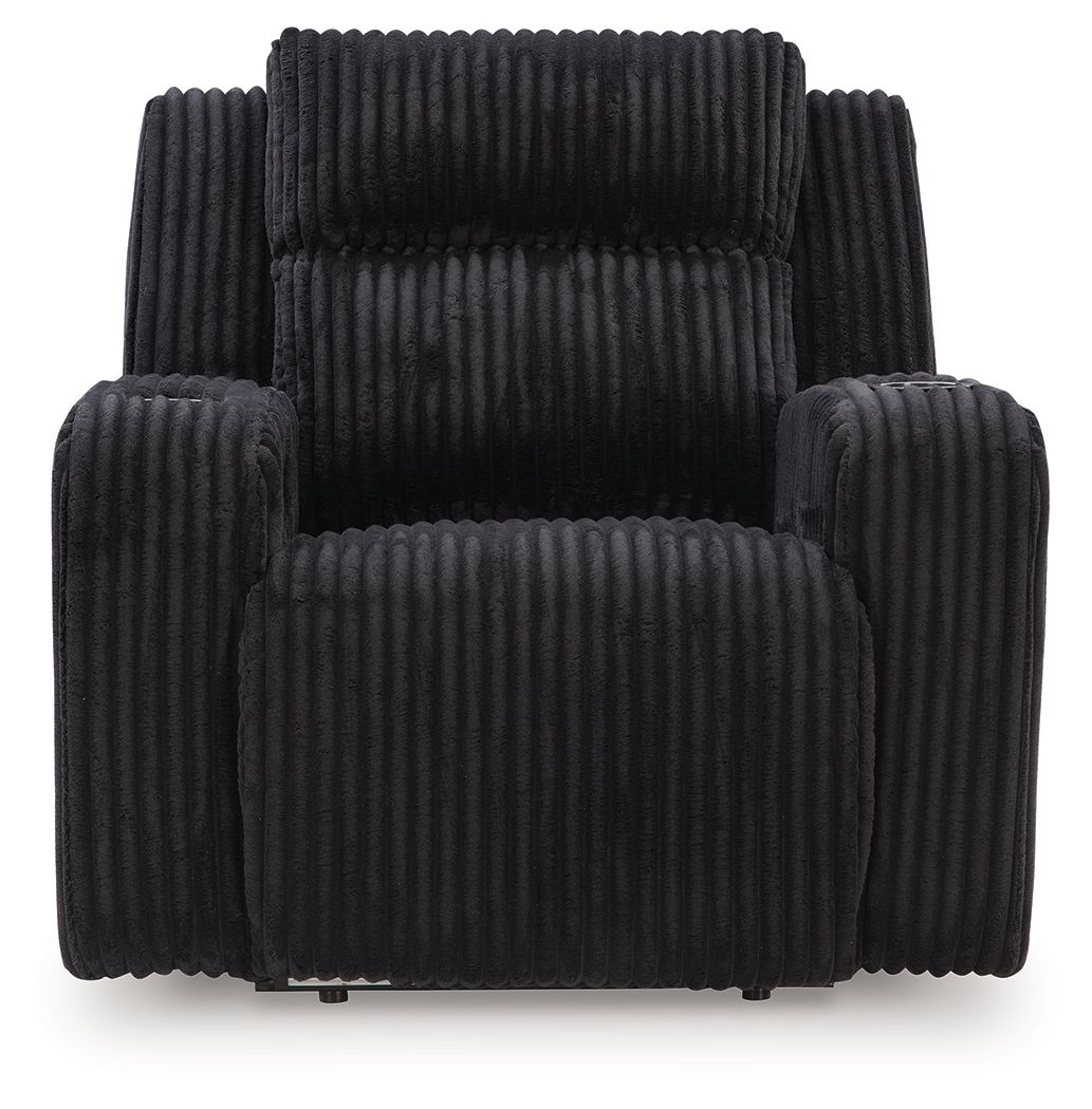 TwinBrooke - Power Recliner With Adj Headrest - Black
