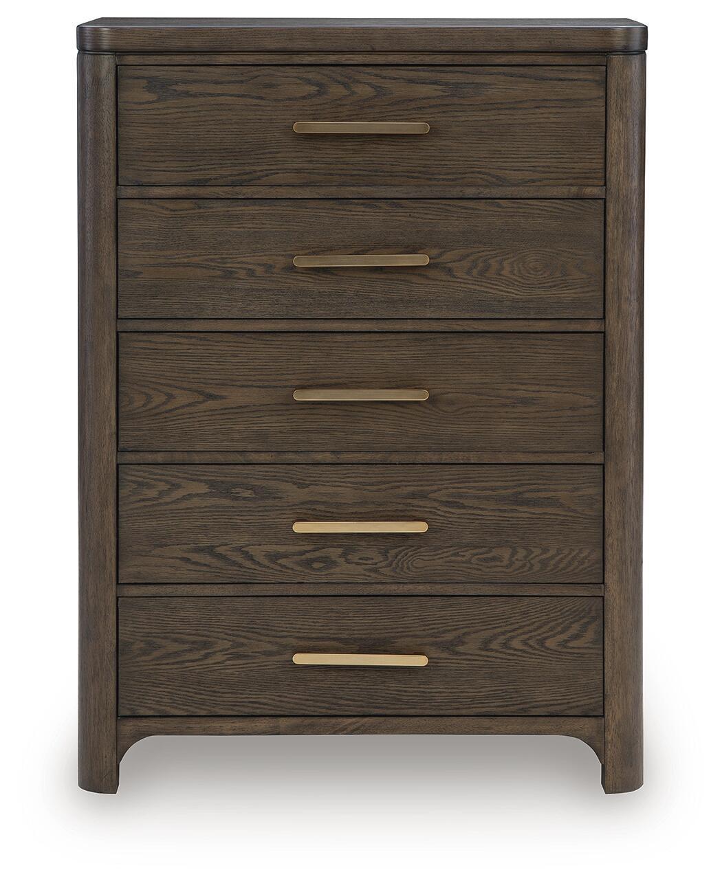 Darimore - Five Drawer Chest - Burnished Brown