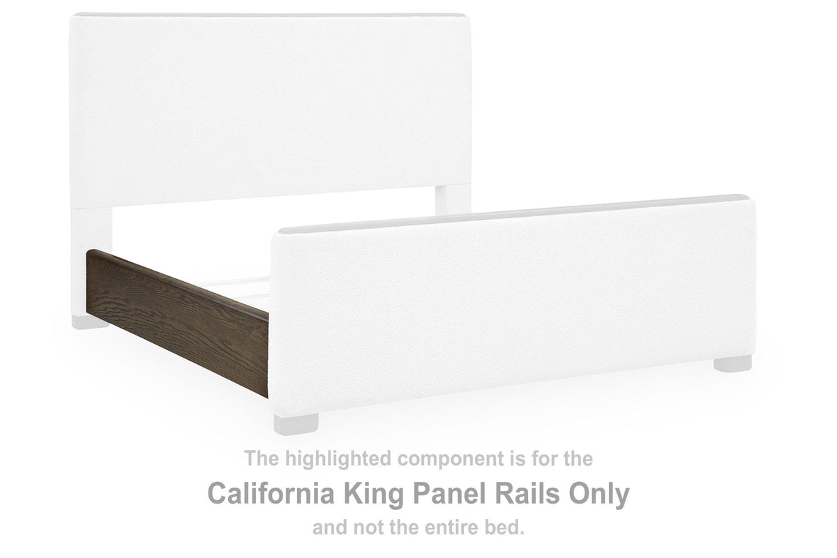 Darimore - California King Panel Rails - Burnished Brown