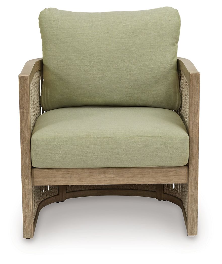 Vision Lane - Lounge Chair With Cushion (Set of 2) - Beige / Green