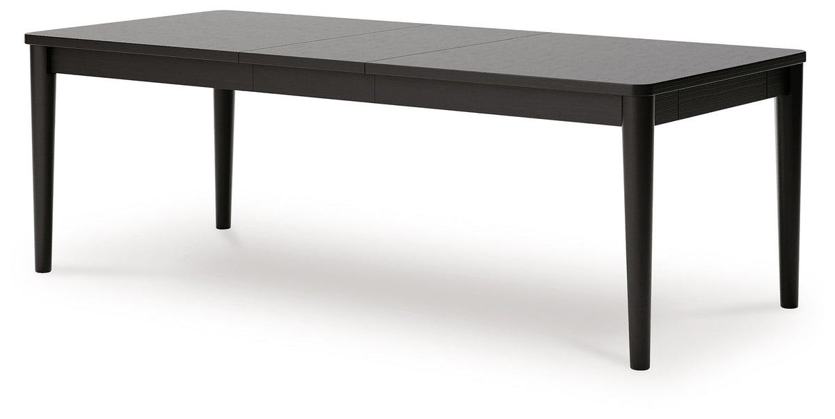 Portdown - Rectangular Dining Room Extension Table - Black