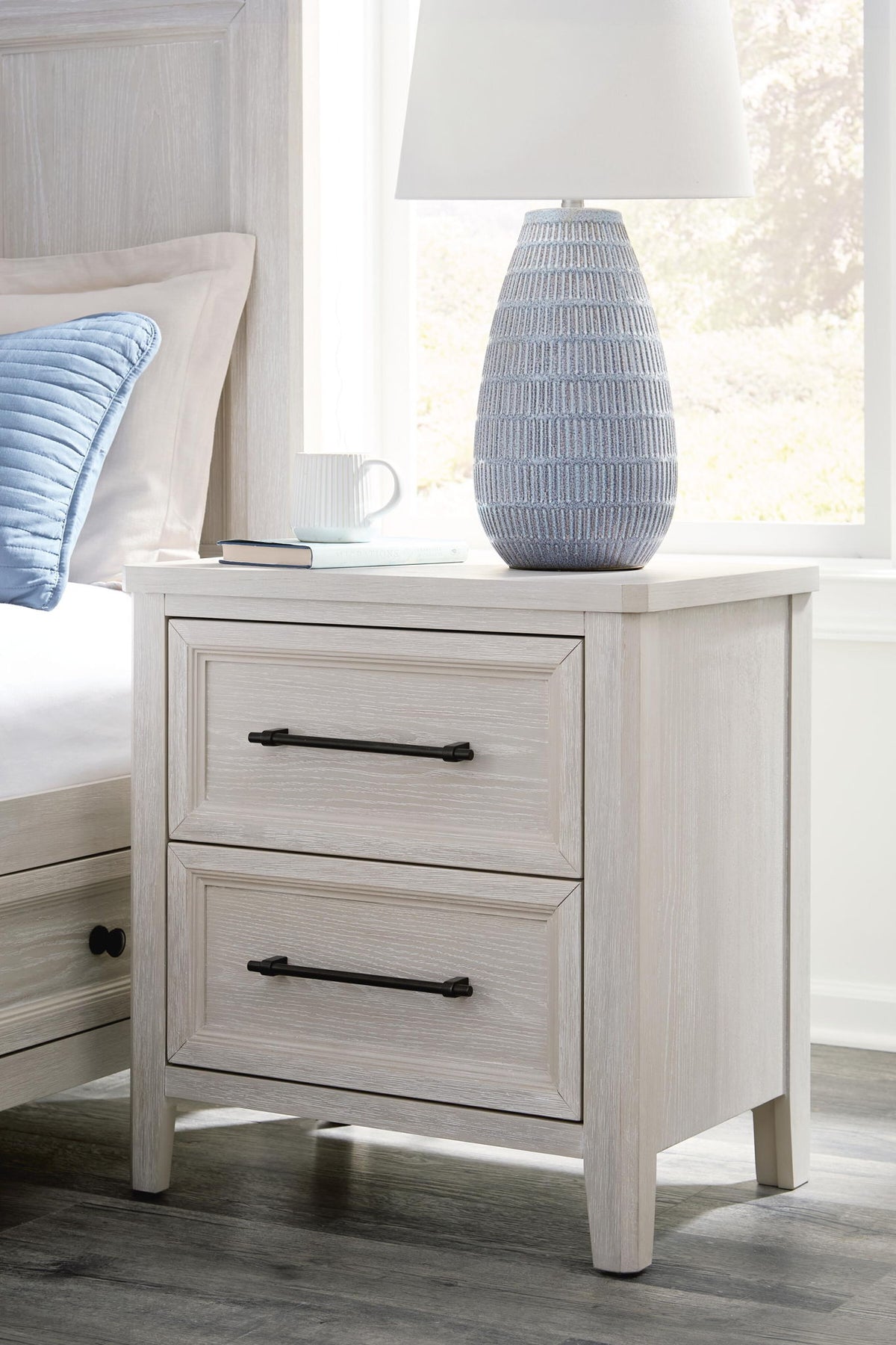 Cressenda - Two Drawer Night Stand - Dove White