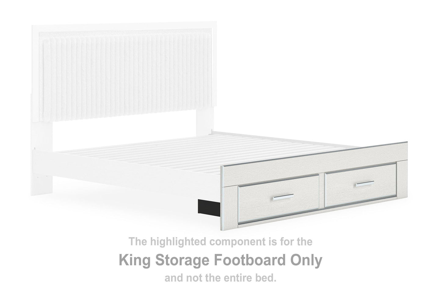 Birmonton - King Storage Footboard - White