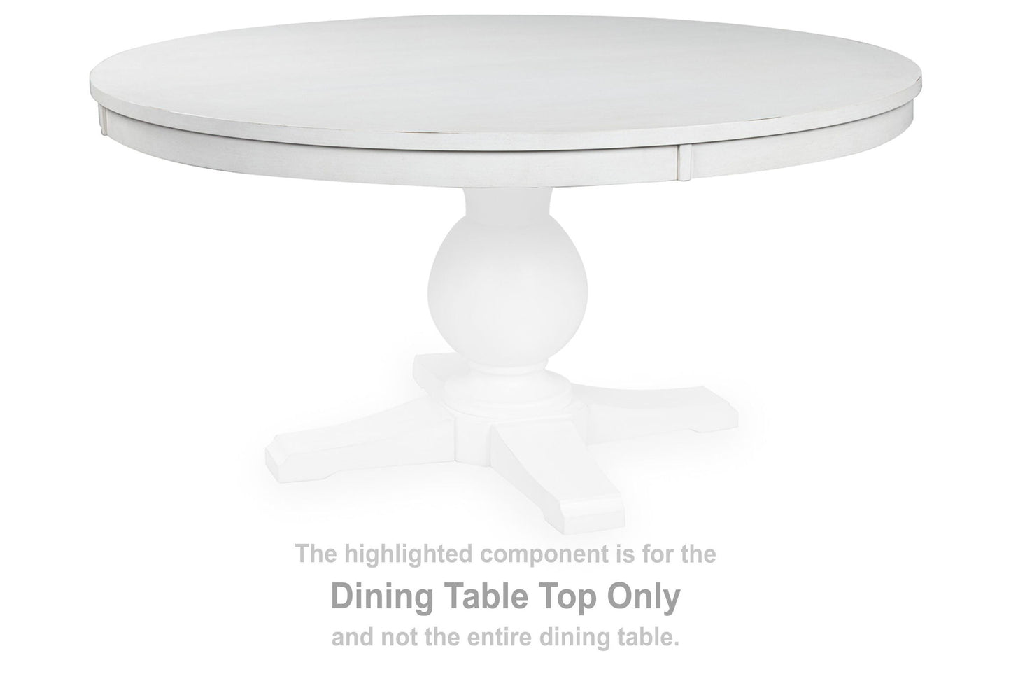 Chadworth - Round Dining Room Table Top - White