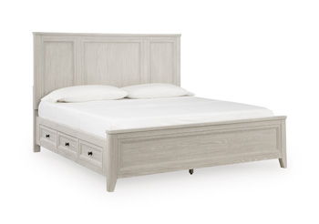 Cressenda - Queen/King Side Storage With Rails - Dove White