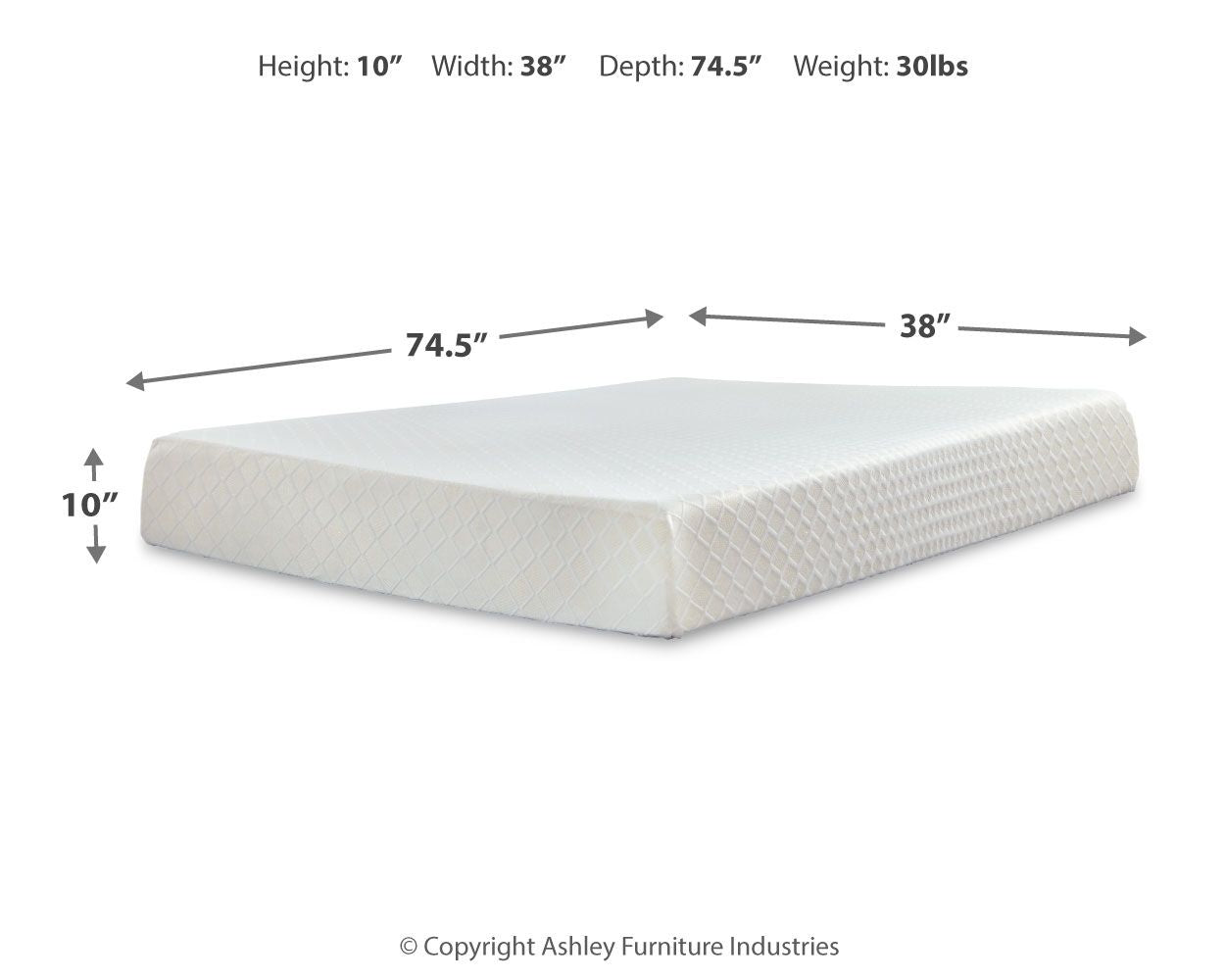 10 Inch Chime Memory Foam - Firm Memory Foam Mattress