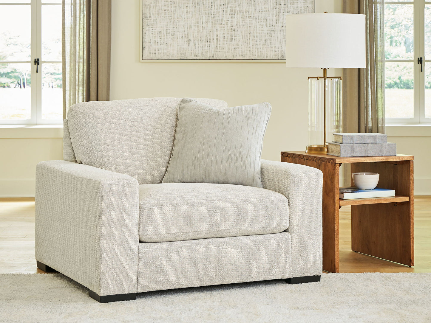 Evanley - Chair And A Half - Linen