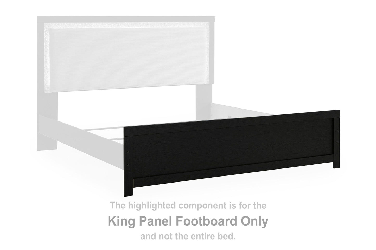 Raechalla - King Panel Footboard - Black