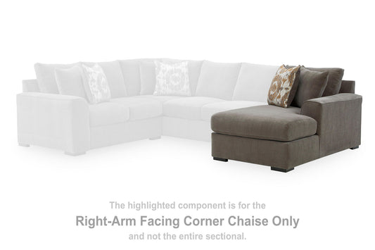 Rosston - RAF Corner Chaise - Espresso