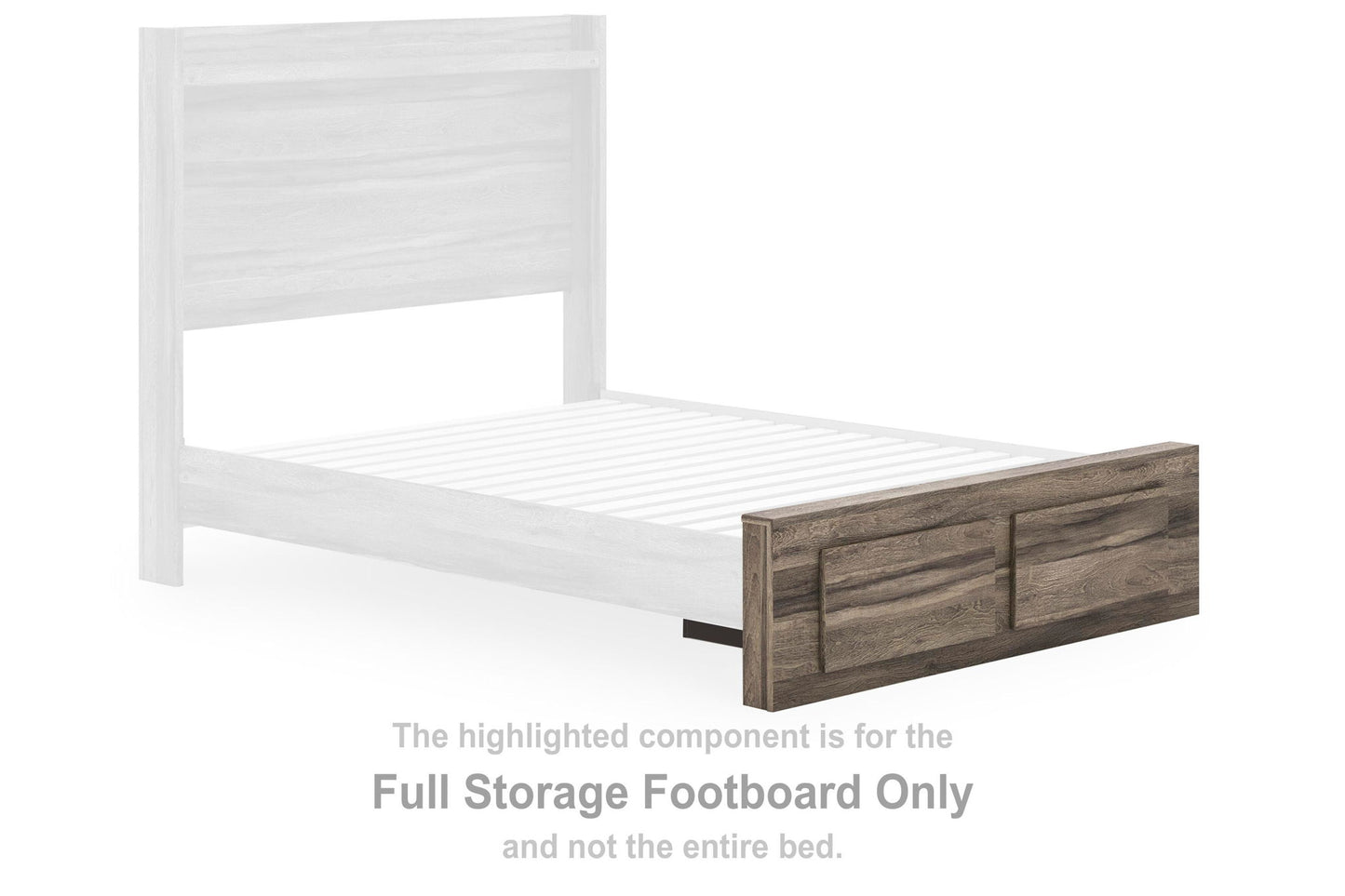 Baystorm - Full Storage Footboard - Brown