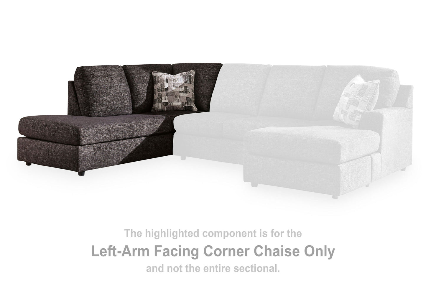 Coralene - LAF Corner Chaise - Onyx