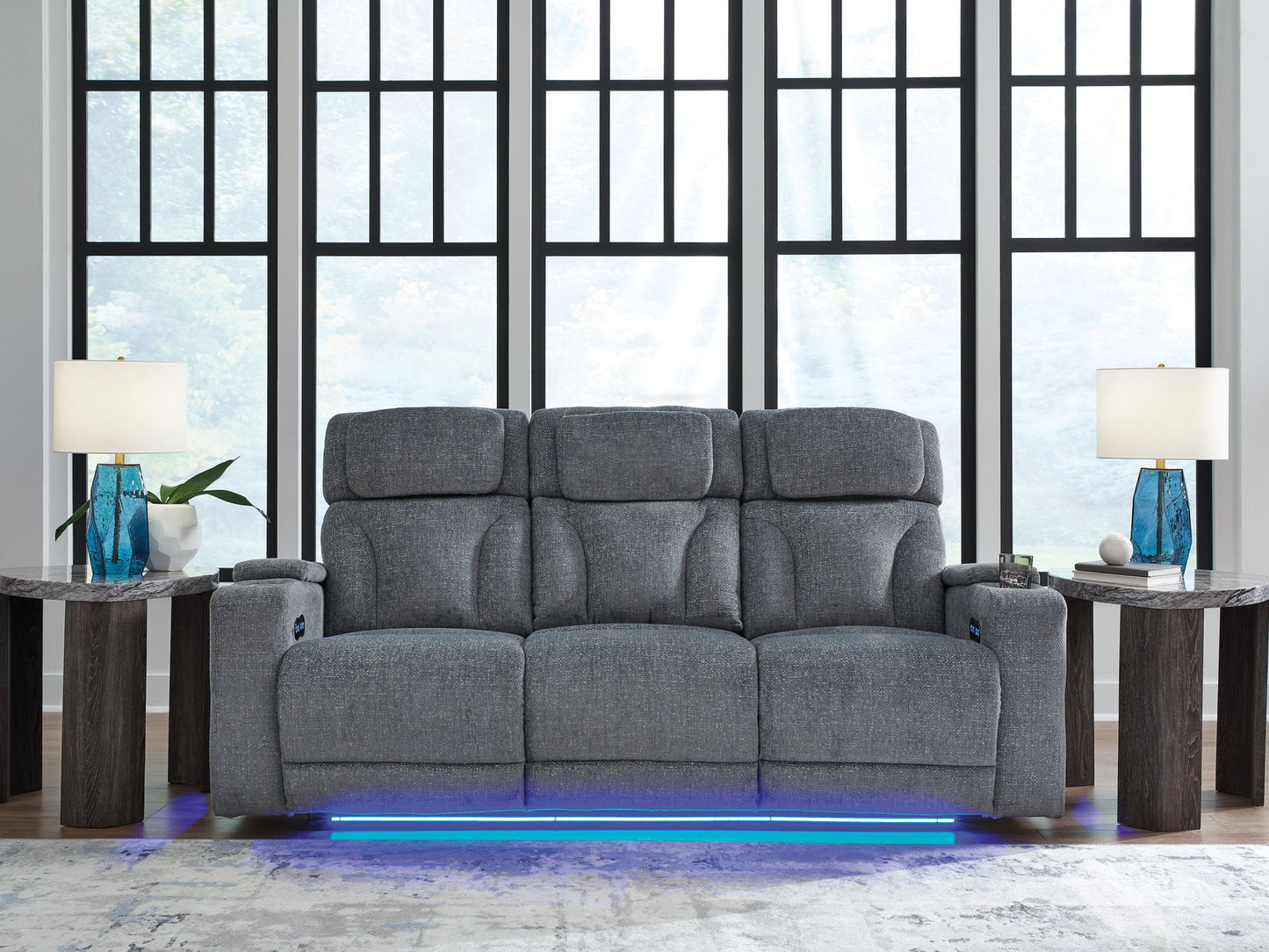 Forest Lake - Power Reclining Sofa - Steel