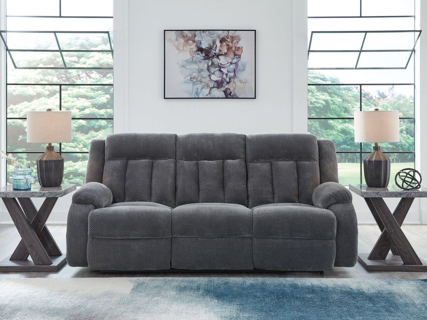 Greely Bend - Reclining Power Sofa With Drop Down Table