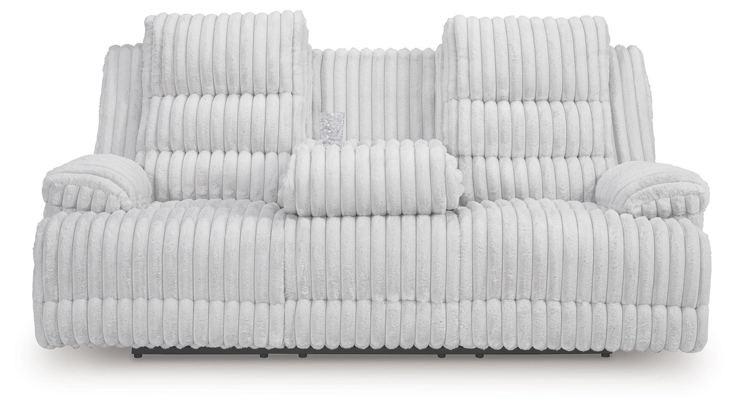 Technique - Reclining Power Sofa With Drop Down Table