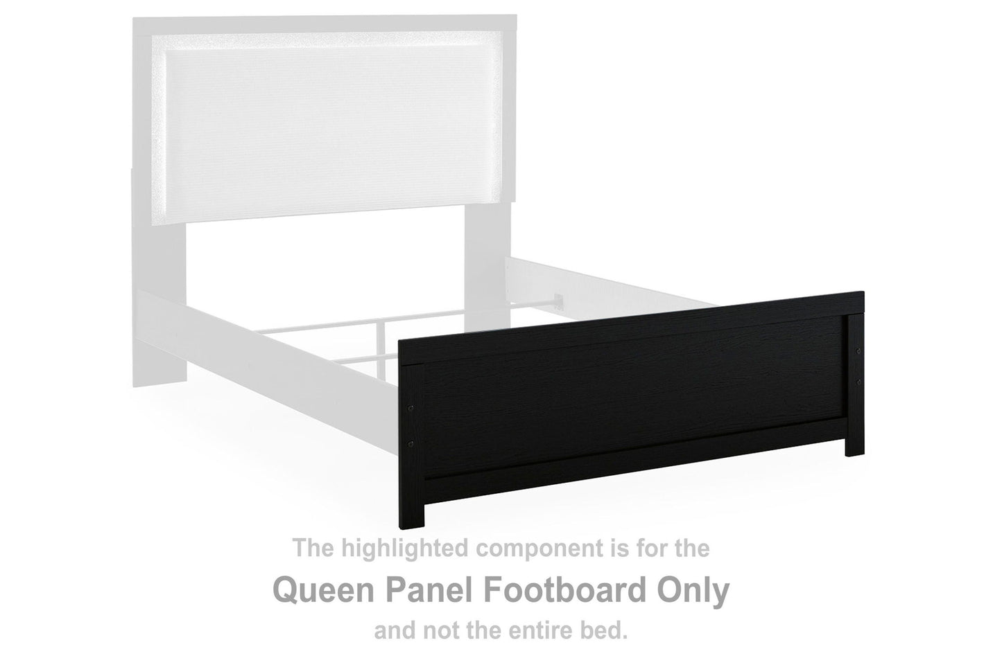 Raechalla - Queen Panel Footboard - Black