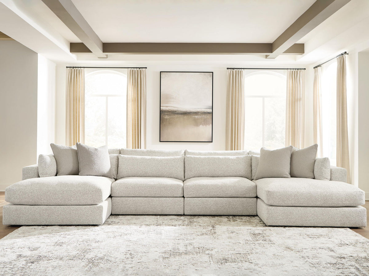 Stonecroft Manor - 4-Piece Double Chaise Sectional - Snowstone