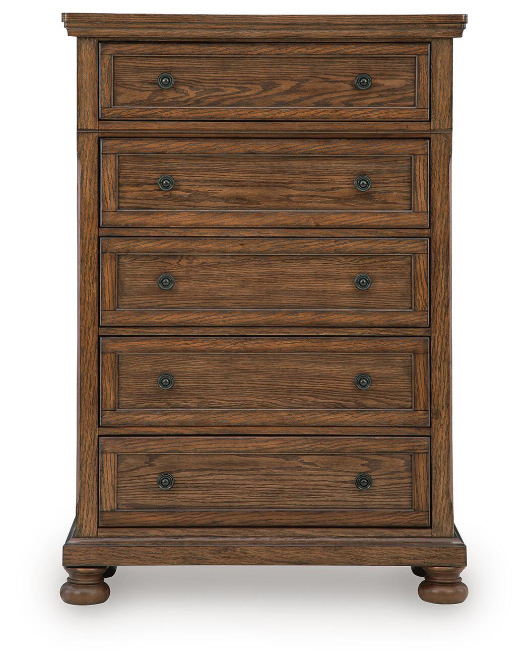 Havenstein - Five Drawer Chest - Warm Brown