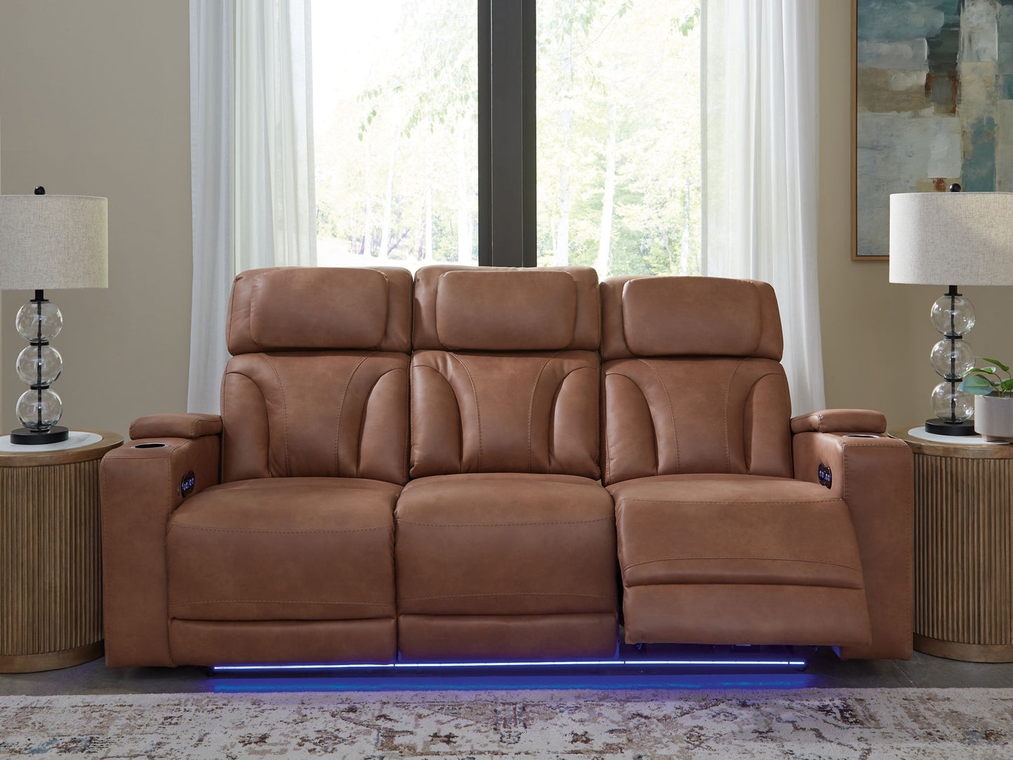 Point Clear - Power Reclining Sofa / Adj Headrest - Caramel