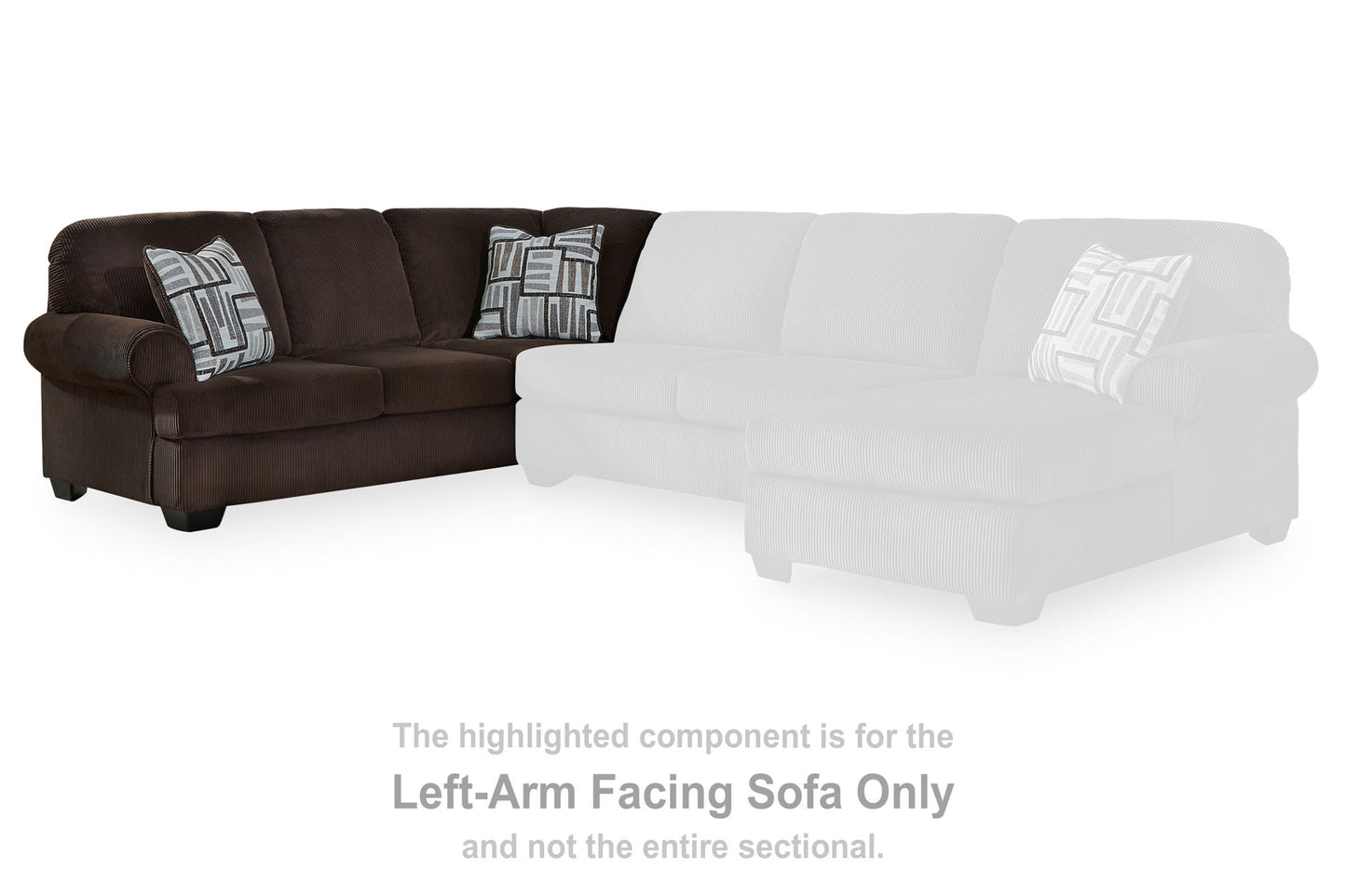 Landsings - LAF Sofa With Corner Wedge - Chocolate