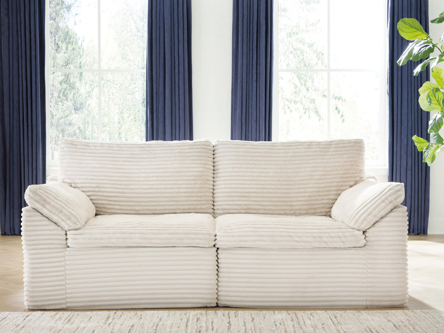 Canefield - LAF / RAF Corner Chair (Set of 2) - Ivory