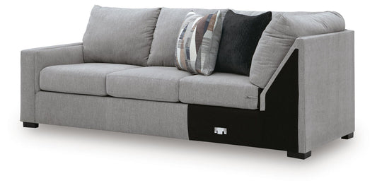 Lakepoint - LAF Sofa With Corner Wedge - Nickel