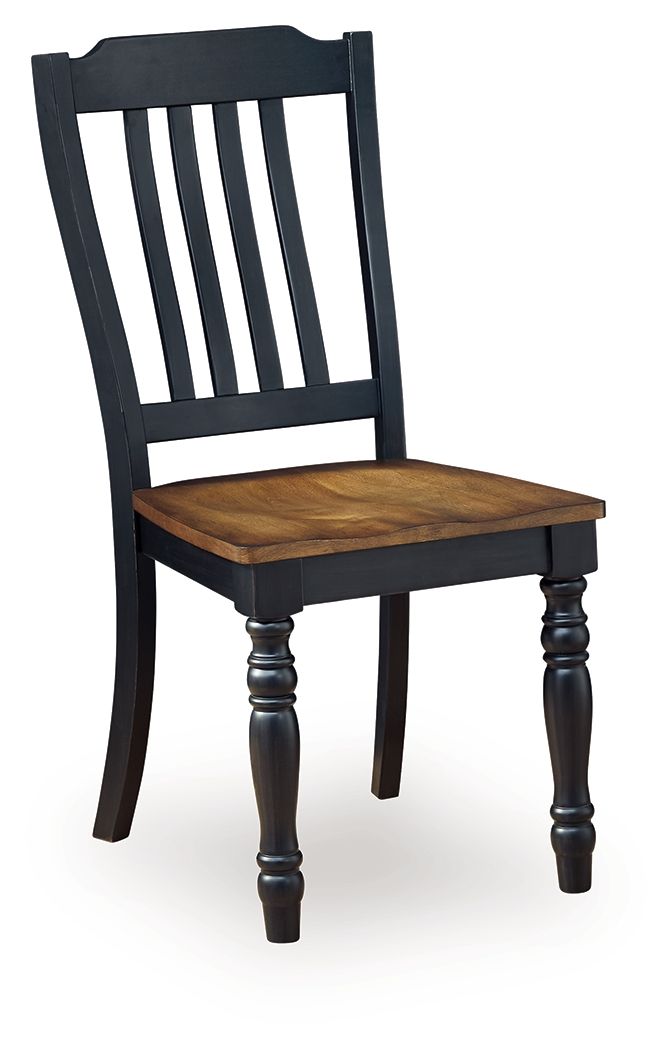 Loganeer - Dining Room Side Chair (Set of 2) - Black / Brown