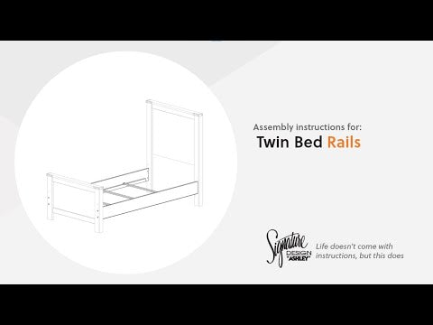 Willowton - Twin Panel Rails - Whitewash