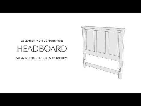 Savonport - Full Panel Headboard - White / Brown