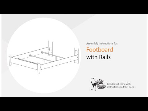 Galletyn - Full Panel Footboard With Rails - Warm Brown