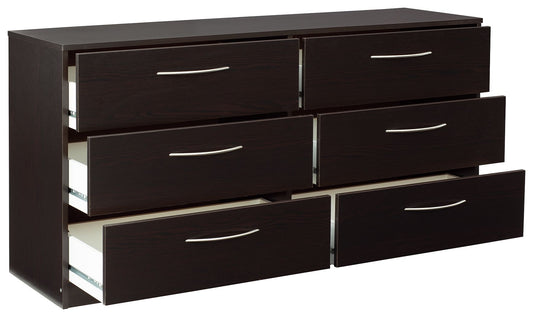 Finch - Six Drawer Dresser - Black