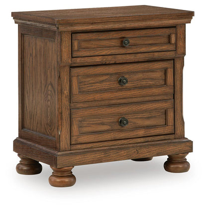Havenstein - Two Drawer Night Stand - Warm Brown