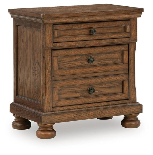 Havenstein - Two Drawer Night Stand - Warm Brown