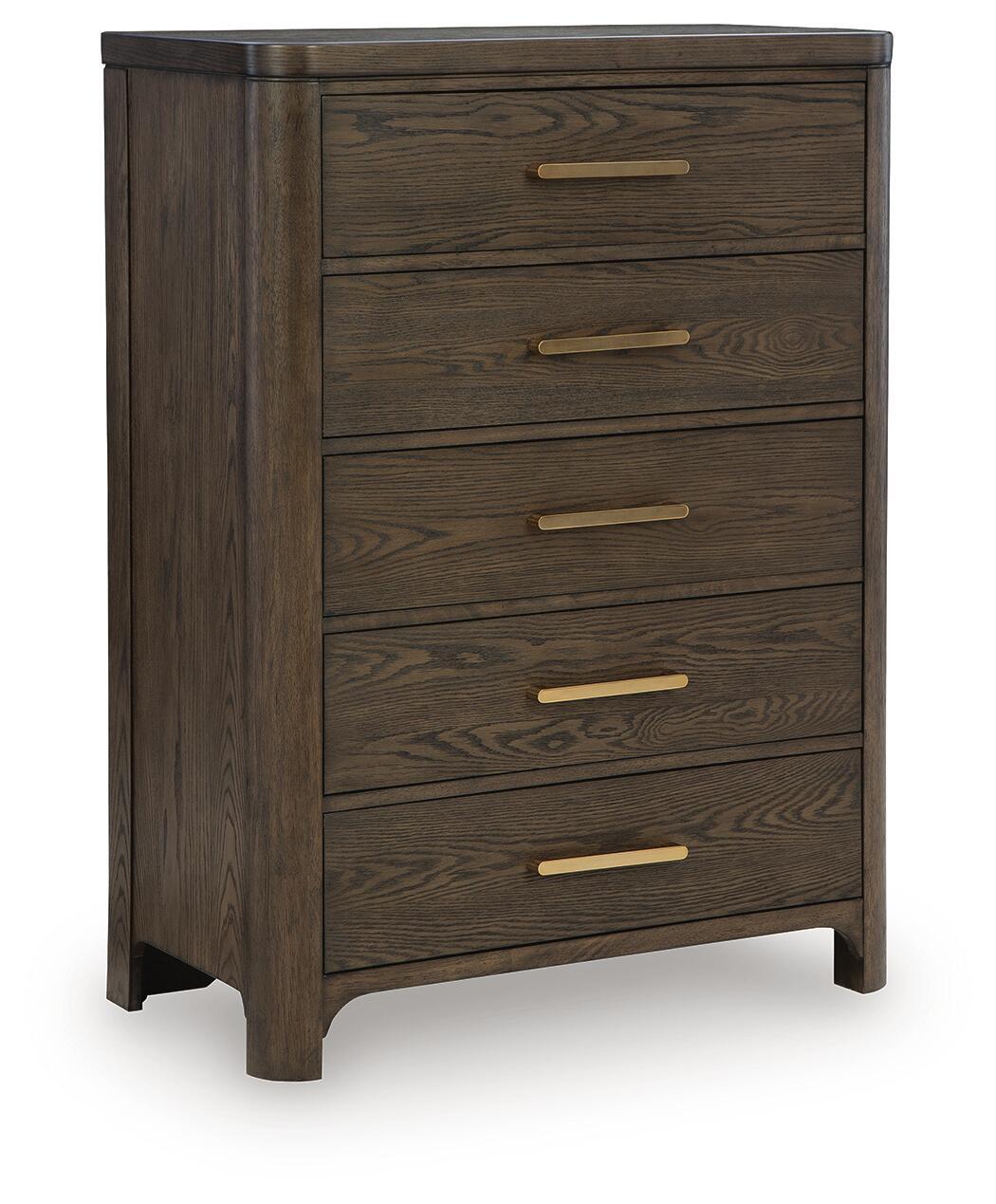 Darimore - Five Drawer Chest - Burnished Brown