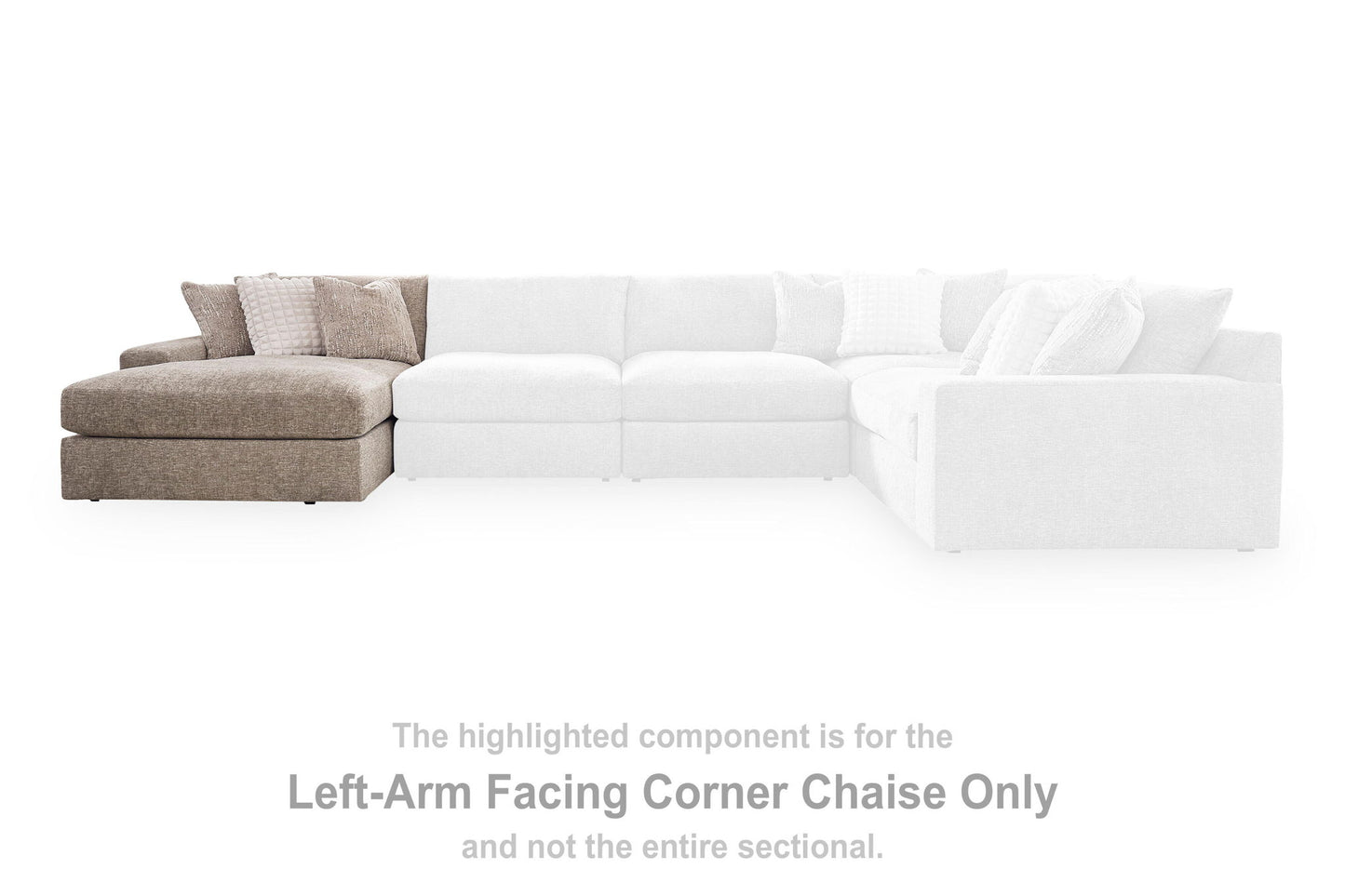 Reston Cove - LAF Corner Chaise - Burlap