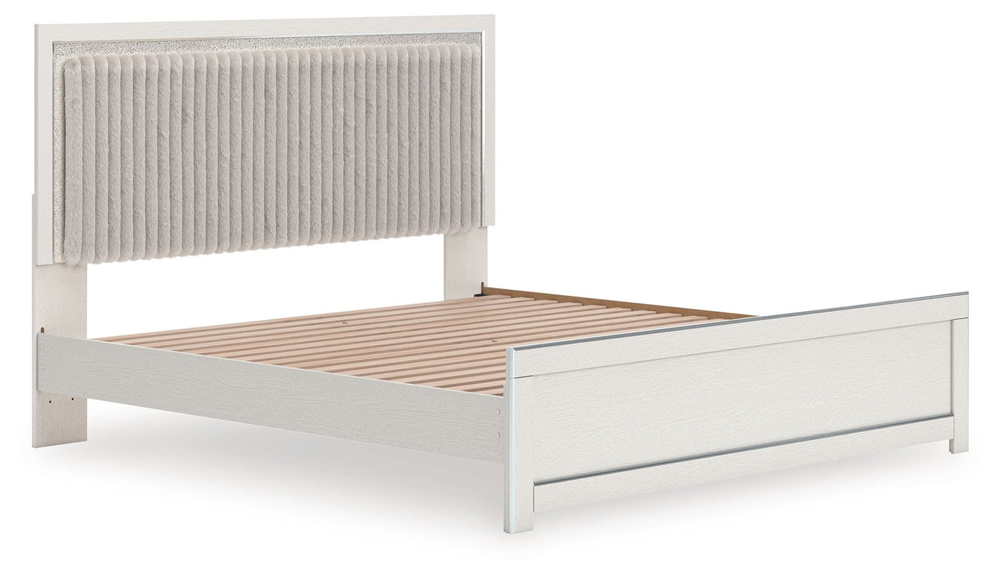 Birmonton - Upholstered Panel Bed With Roll Slats