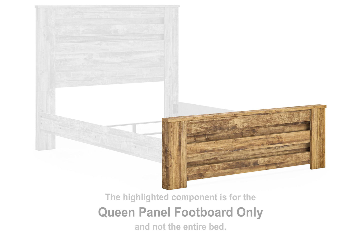 Branstony - Queen Panel Footboard - Brown