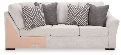 Koralynn - Raf Sofa with Corner Wedge - Stone
