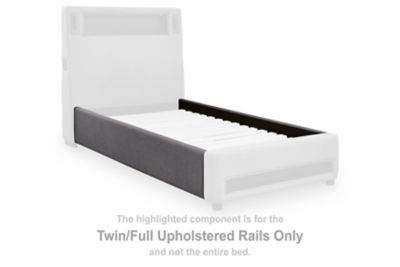 Cayberry - Twin/Full Upholstered Rails - Gray