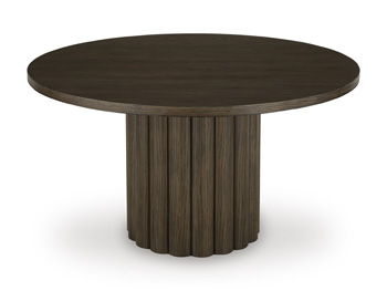 Darimore - Round Dining Room Table - Burnished Brown