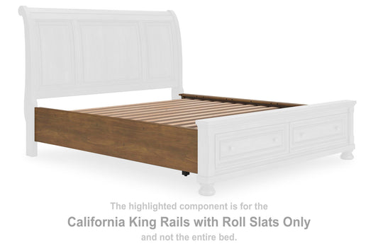Vandenmore - California King Rails With Roll Slats - Medium Brown