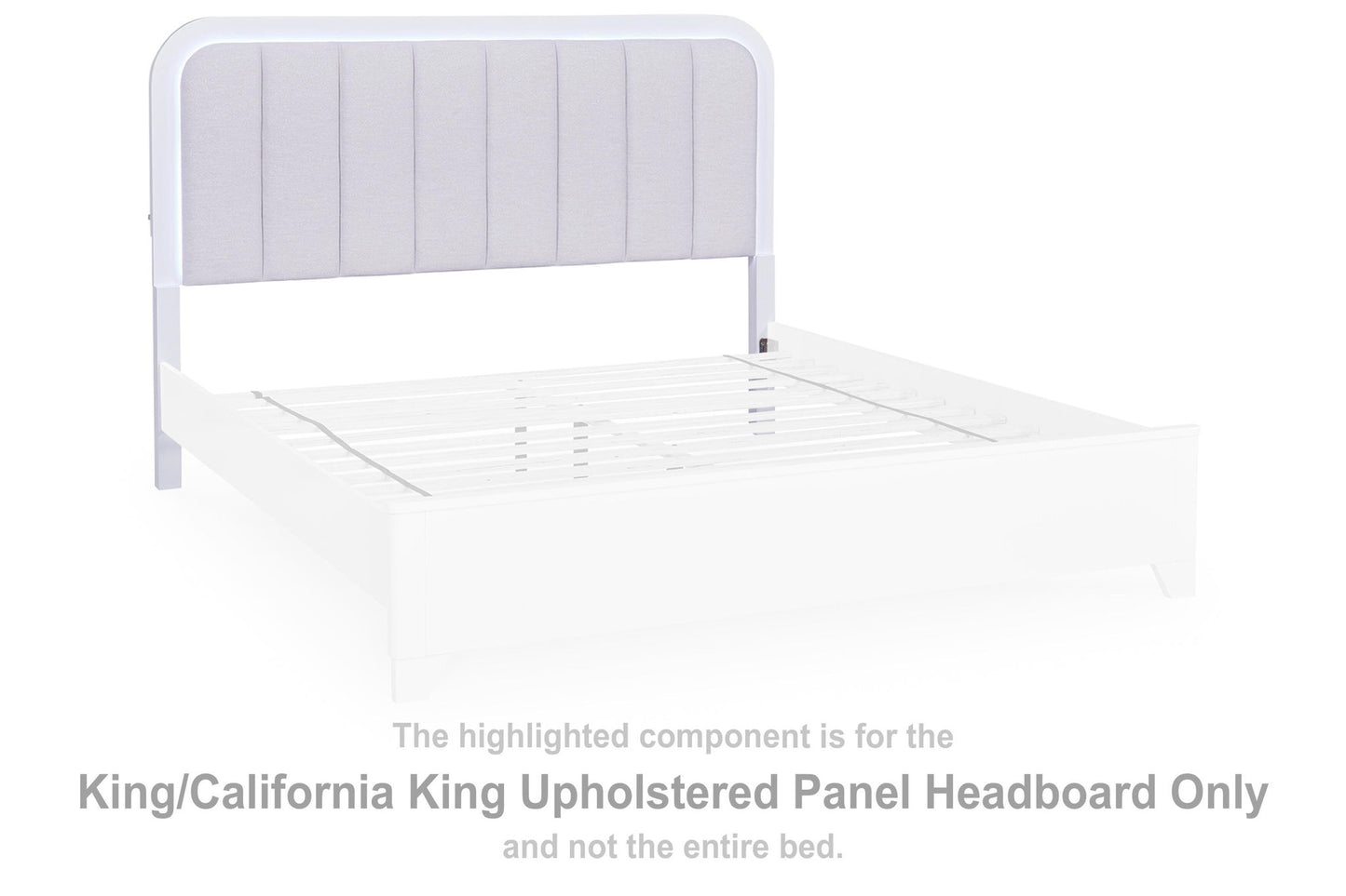 Frostlyn - King / California King Upholstered Panel Headboard - White