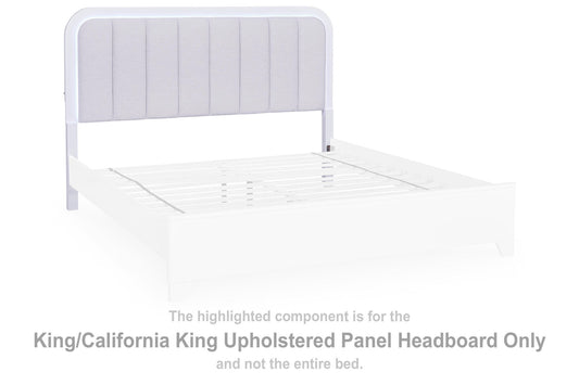 Frostlyn - King / California King Upholstered Panel Headboard - White