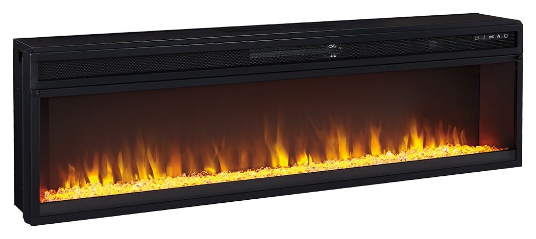 Entertainment Accessories - Wide Fireplace Insert - Black