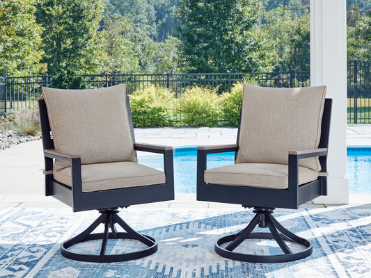 Mabry Shores - Swivel Chair With Cushion (Set of 2) - Blue