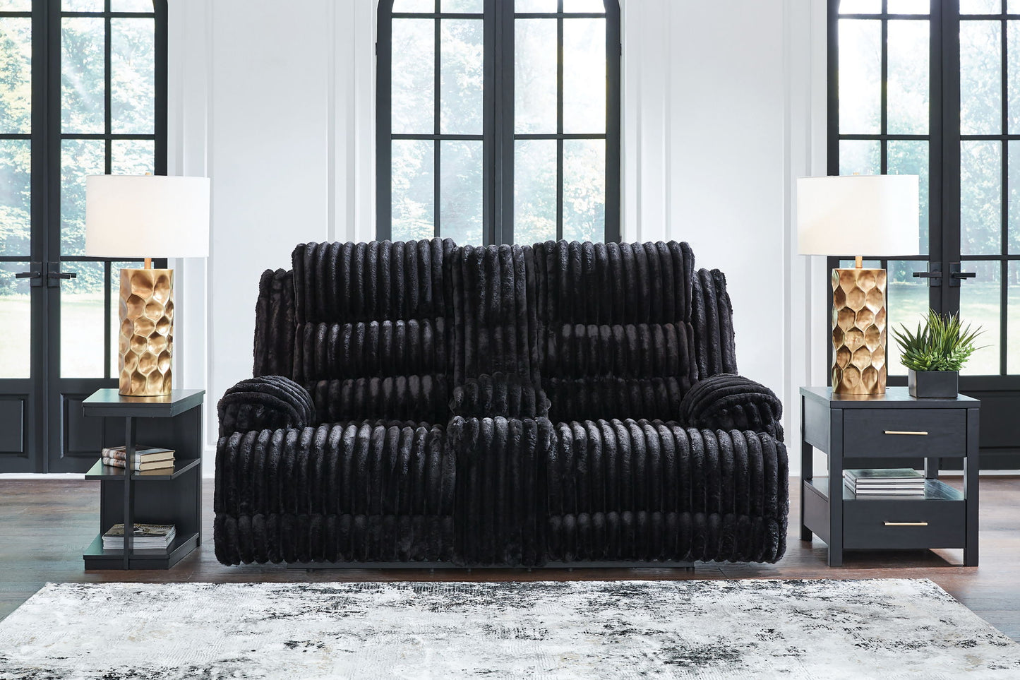 Technique - Double Reclining Power Loveseat With Console